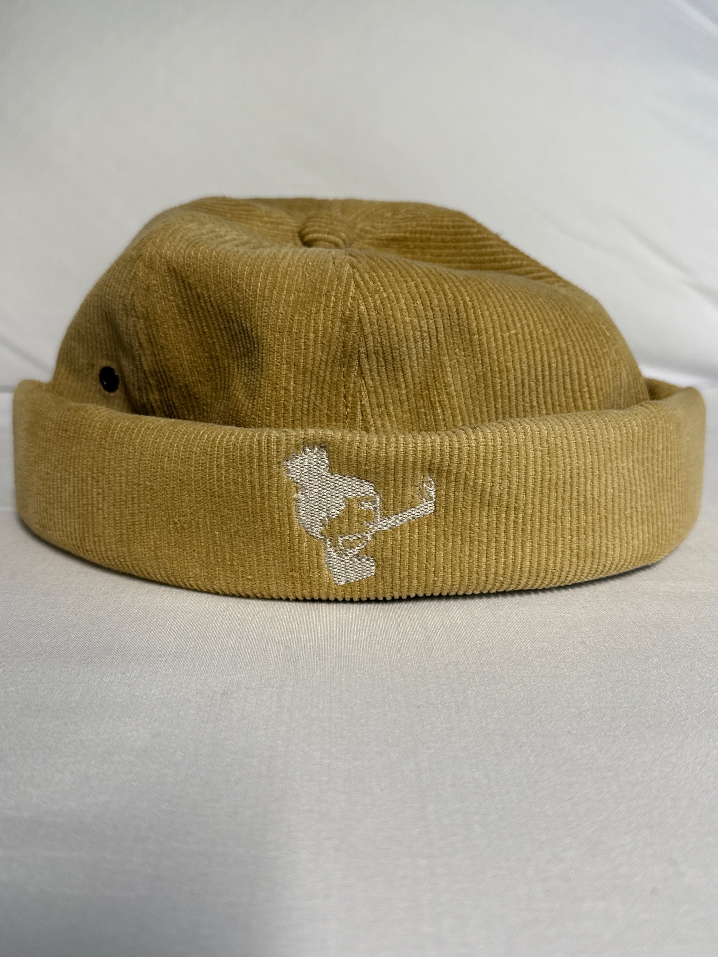 Khaki Corduroy Brimless Hat